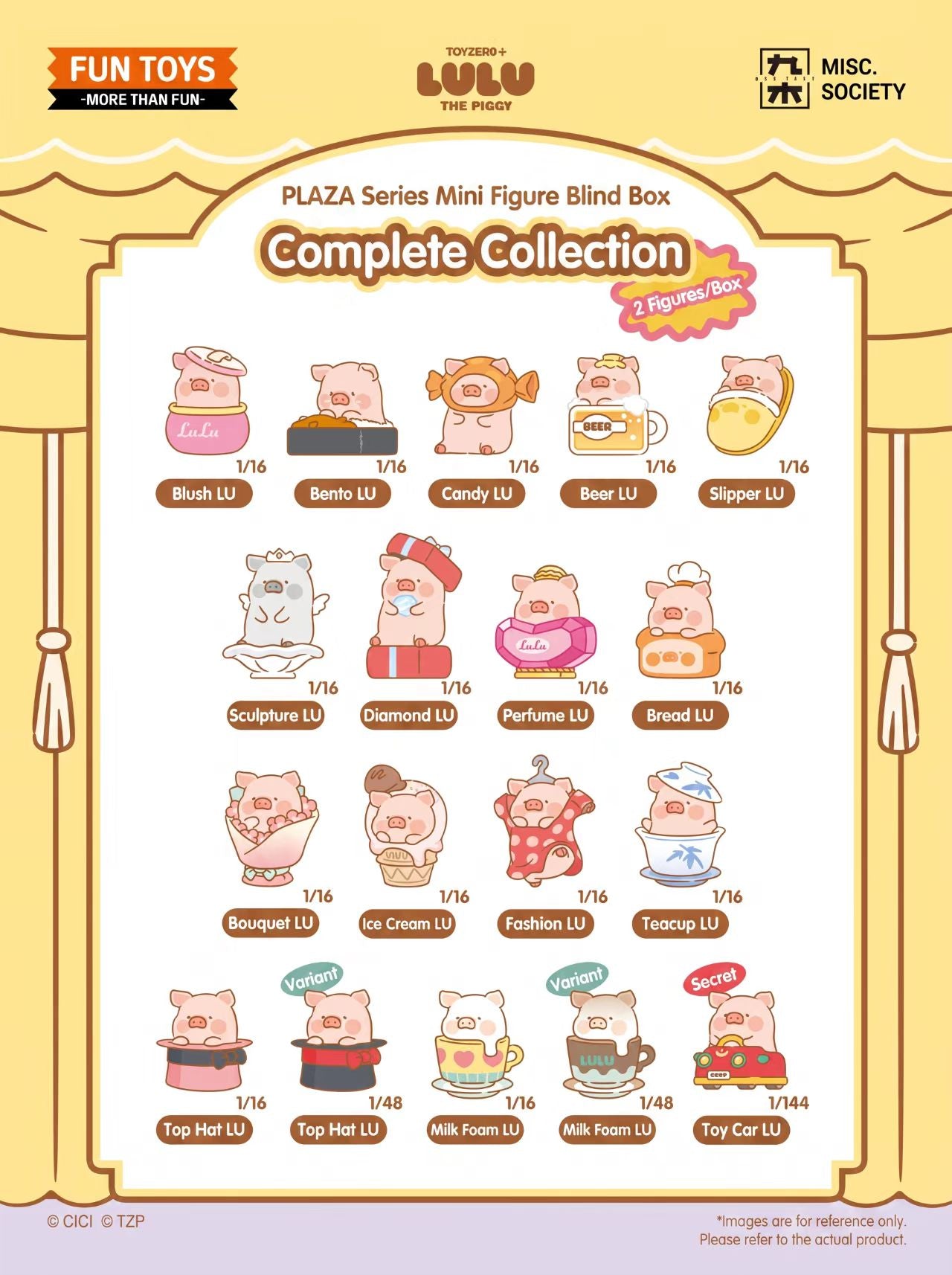 LULU PIG -The PLAZA series min hang card