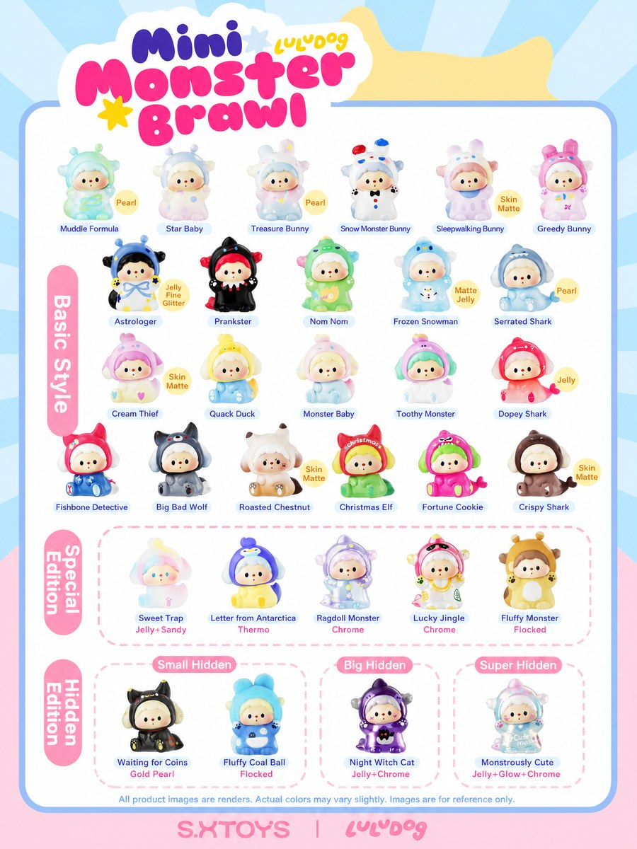 LULUDOG - MINI MONSTER BRAWL MINI BEANS