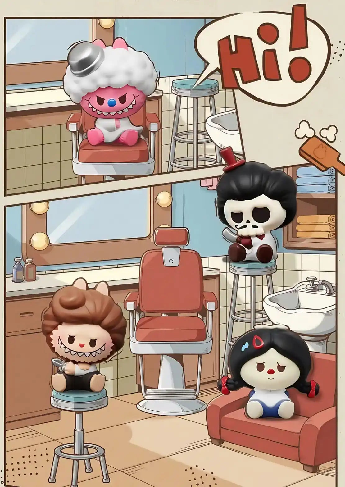 LABUBU - THE MONSTERS RETRO HAIR SALON BEANS