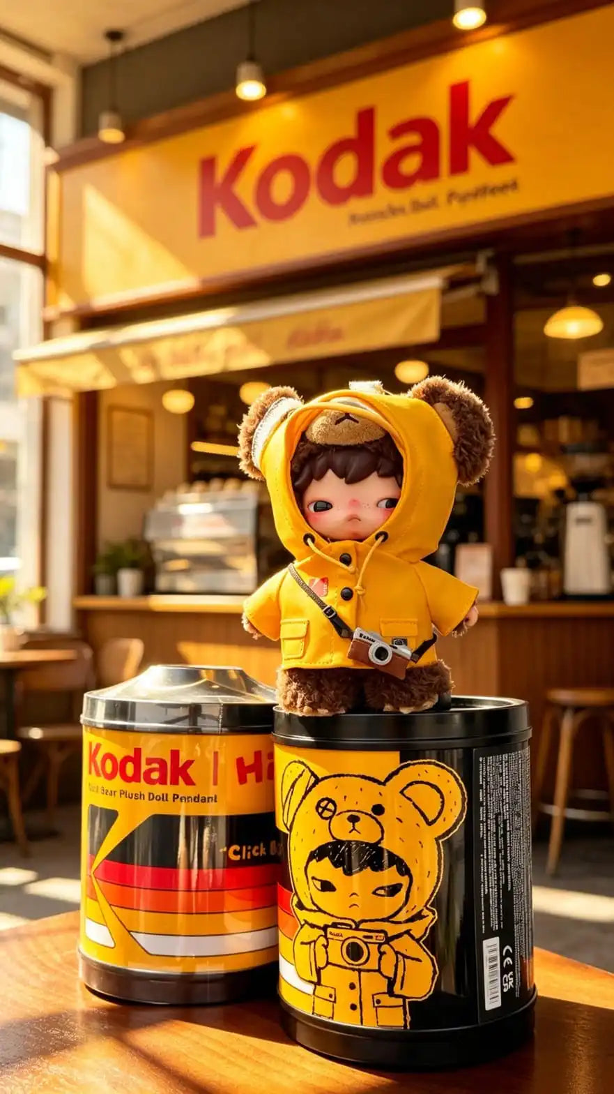 HIRONO x KODAK - Click Bear Plush Doll Pendant Limited Figure