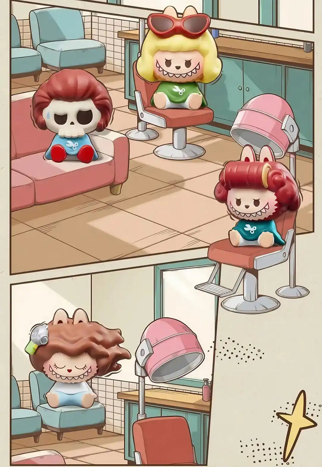 LABUBU - THE MONSTERS RETRO HAIR SALON BEANS