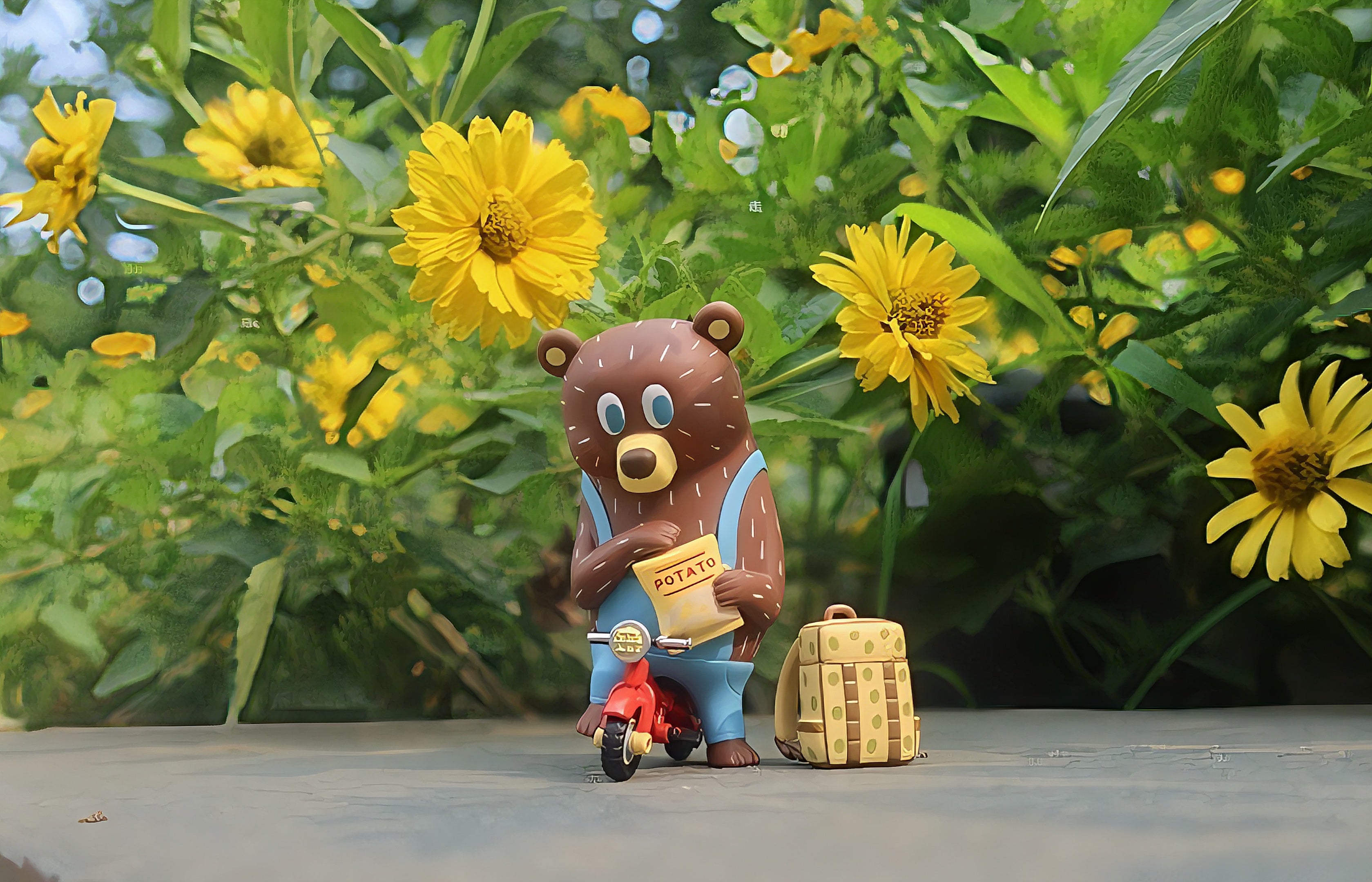 BG BEAR-WHAT ARE YOU DOING NOW HANG CARD-OVERALL VERSION