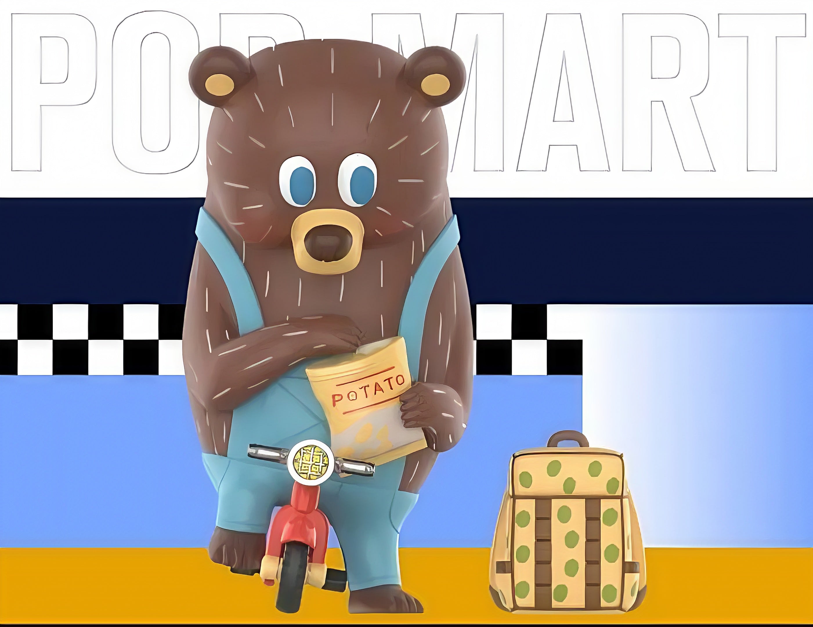 BG BEAR-WHAT ARE YOU DOING NOW HANG CARD-OVERALL VERSION